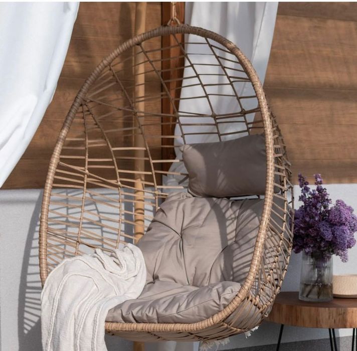 Fotel wiszący ogrodowy balkon kokon