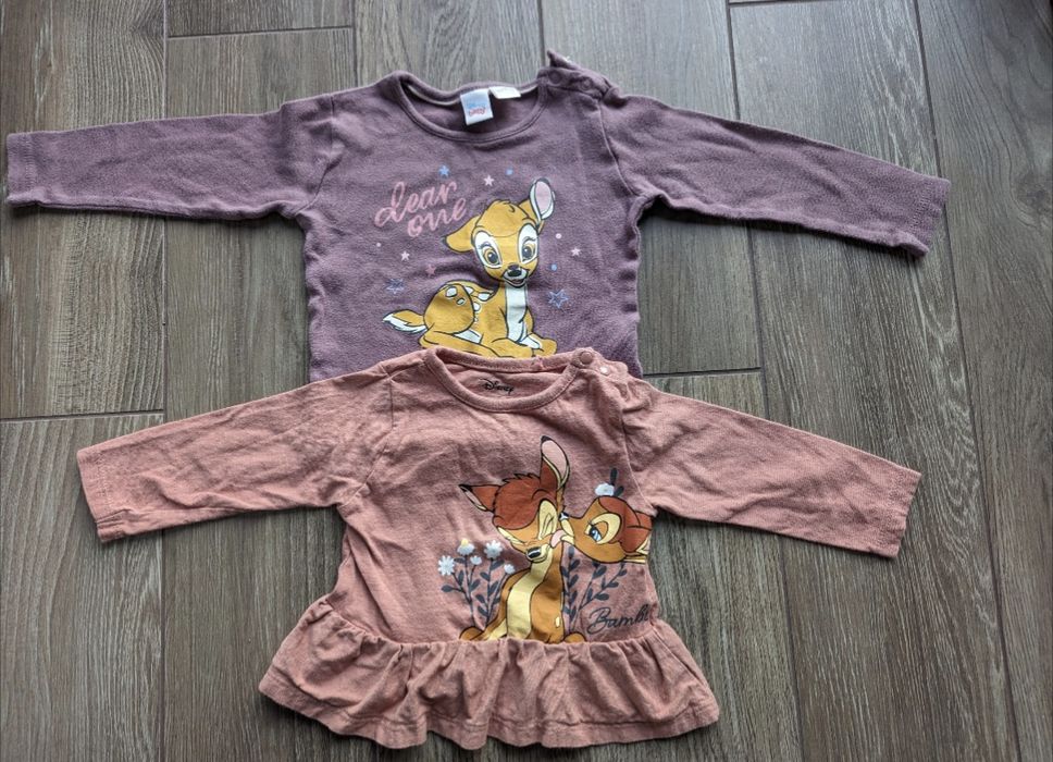 Bluzki dziewczęce r 74 z długim rękawem disney bambi dla dziewczynki