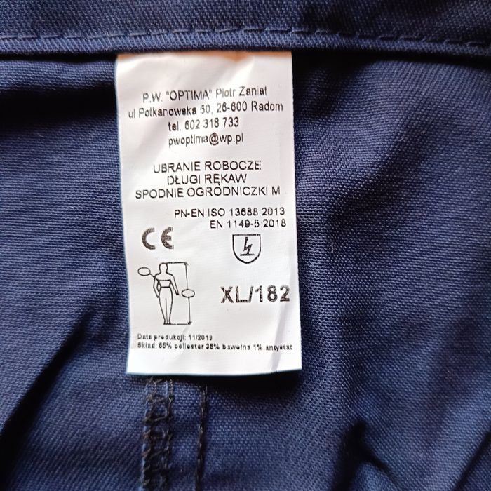 Ogrodniczki granatowe roz XL