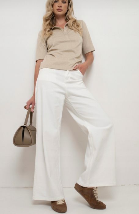 Koszulka polo damska beż melanż Lemonada rozmiar 36