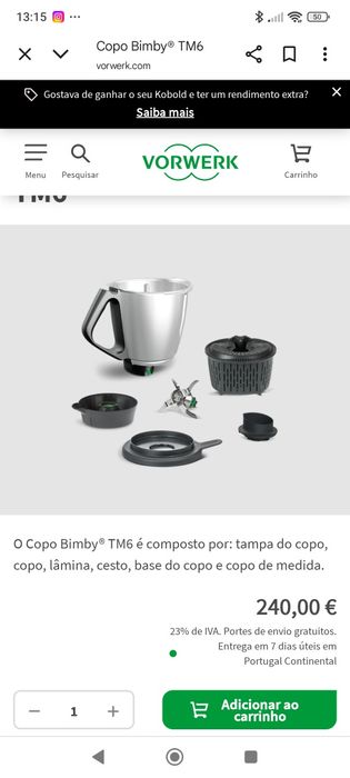 Copo Completo Novo Bimby Tm6