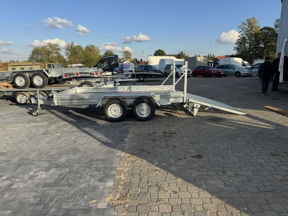 Przyczepa pod minikoparkę Niewiadów Nowa 355x183cm 3500kg trap K3535