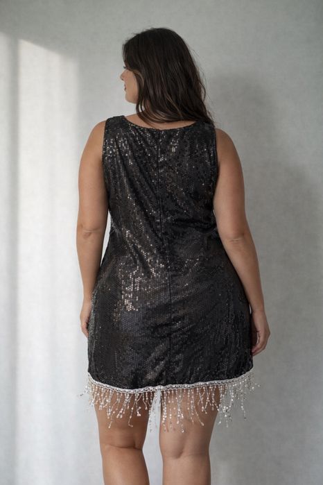 Sukienka cekiny styl Gatsby 46 XXXL 3XL