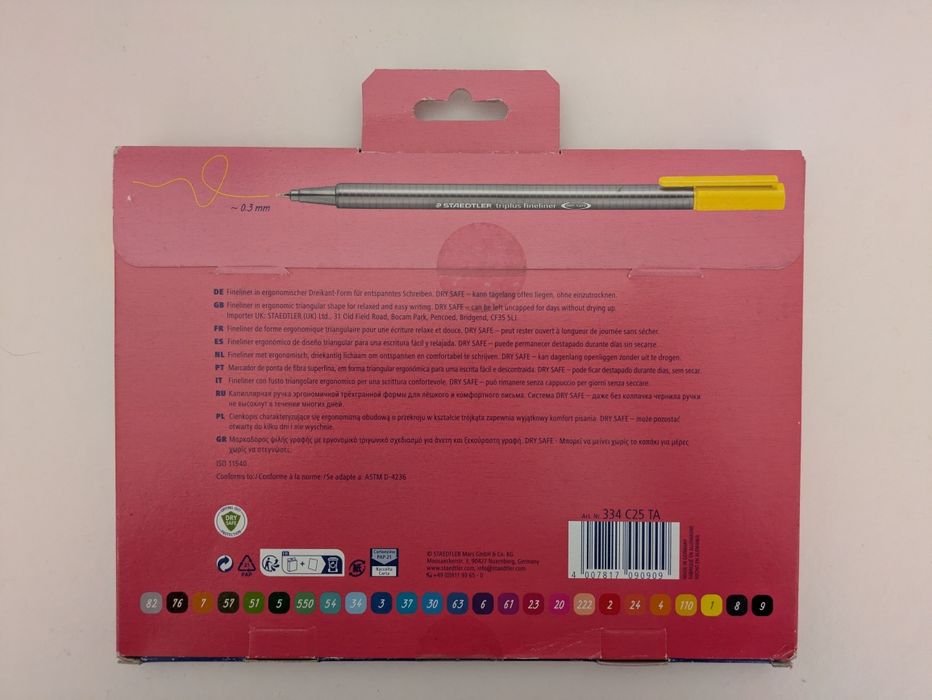 25x Canetas Staedtler Ponta Fina Novas, embalagem fechada