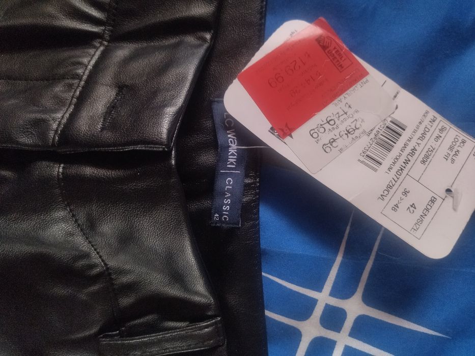 Штаны кюлоты кожа Турция новые с утеплителем