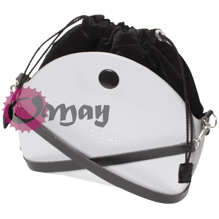 Elegancki organizer OBAG MOON LIGHT worek welur czarny komin OMAY