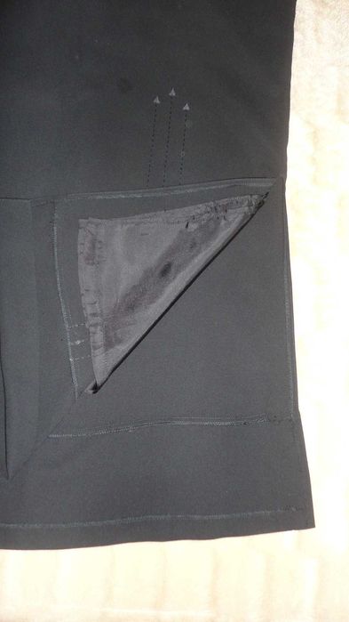 Saia de senhora comprida com forro preta Ana Sousa