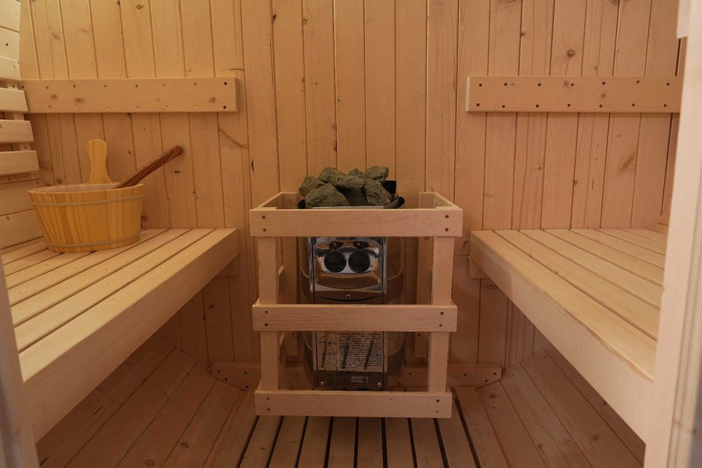 Sauna Fińska BECZKA 4os piec 6KW Harvia