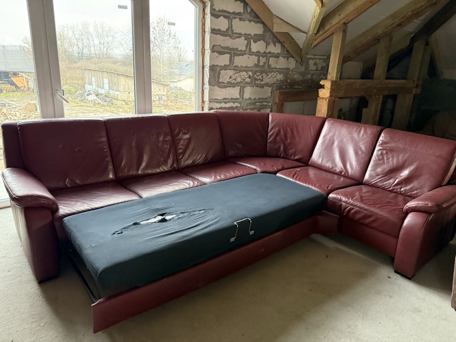 Шкіряний кутовий  диван