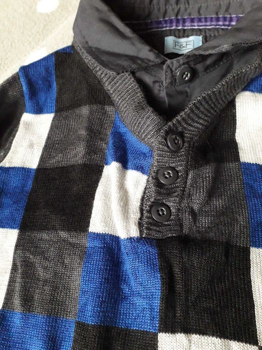 sweter F&F 2w1 z kołnierzykiem 104