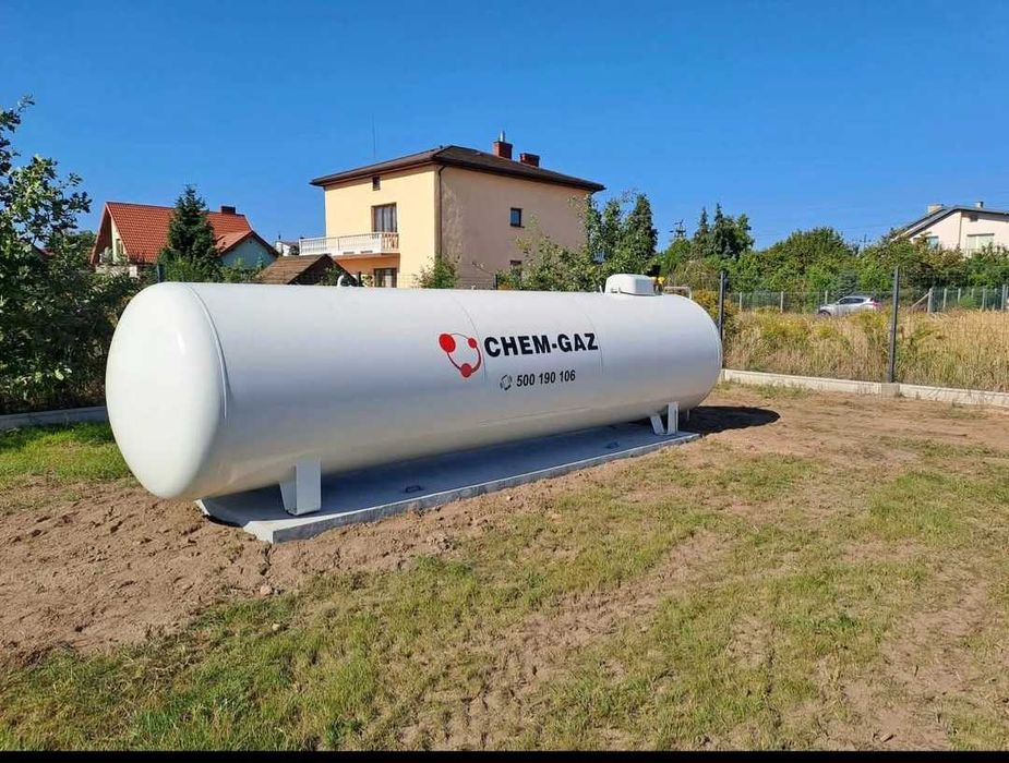 Zbiornik na GAZ 2700/3650/4850/6400 Dostawy Gazu PROPAN LPG Montaż