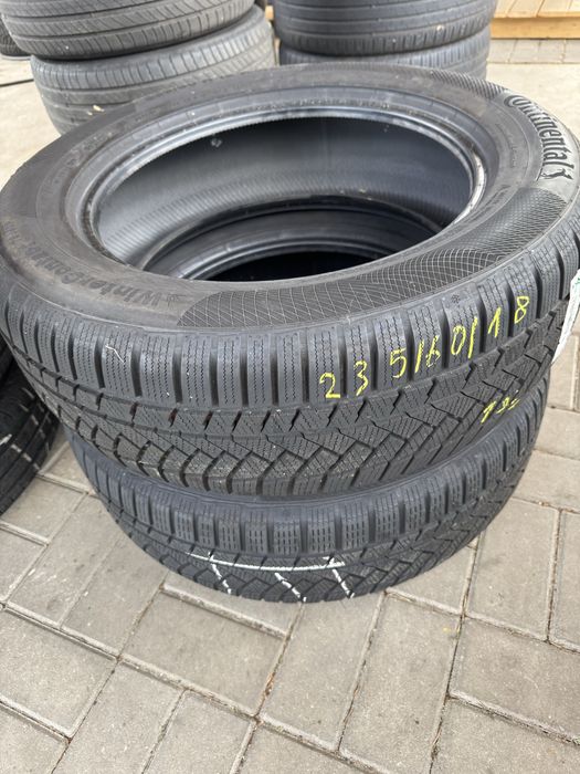 Dwie opony zimowe 235/60/18 CONTINENTAL Używane F-Vat