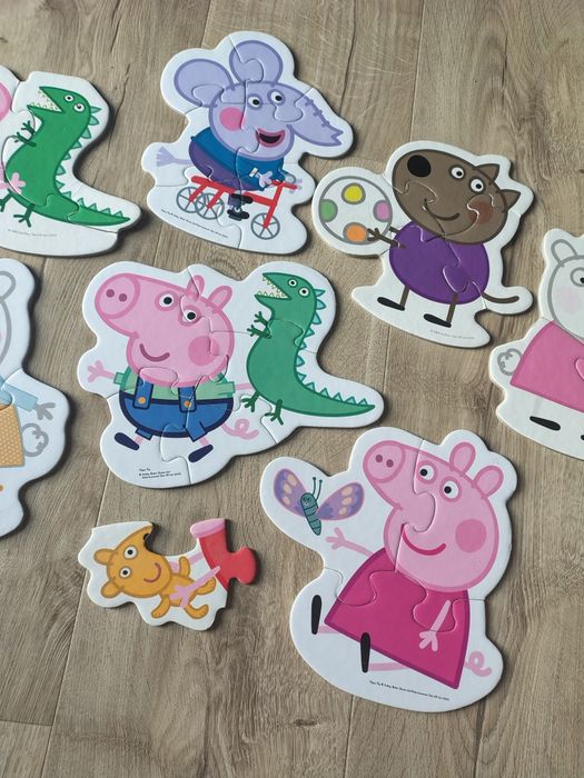 puzzle układanka dla dzieci z popularnej bajki Peppa