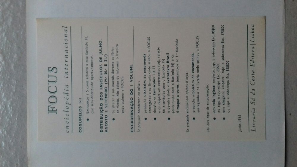 35 Fascículos da enciclopédia Focus - Anos 60