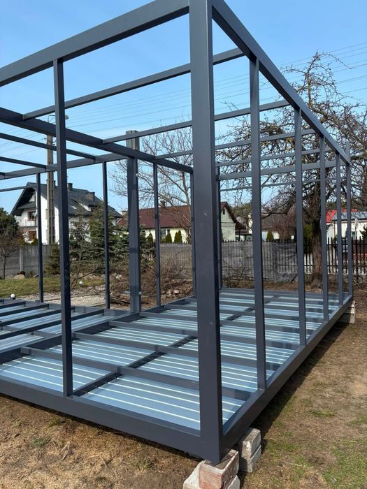 Konstrukcja stalowa domku modułowego 35m2