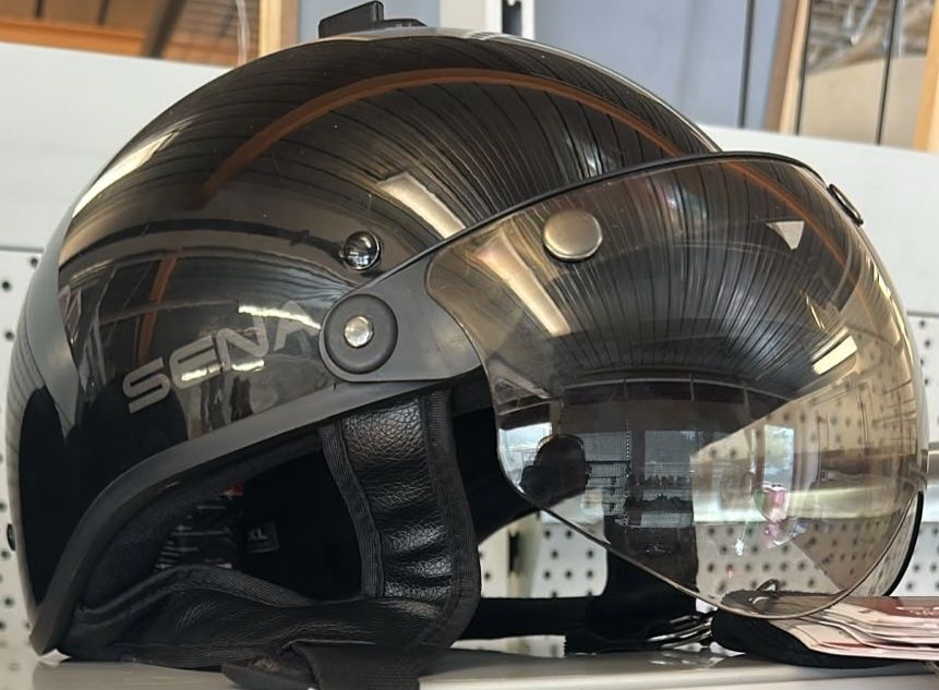 Мотошолом полулицевик Sena Cavalry Bluetooth Half Helmet (Розмір XL, Новий)