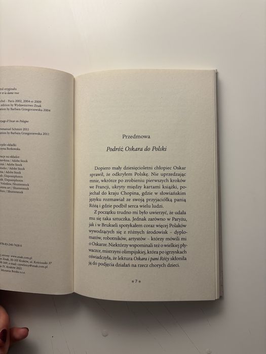 książka „Oskar i pani Róża”