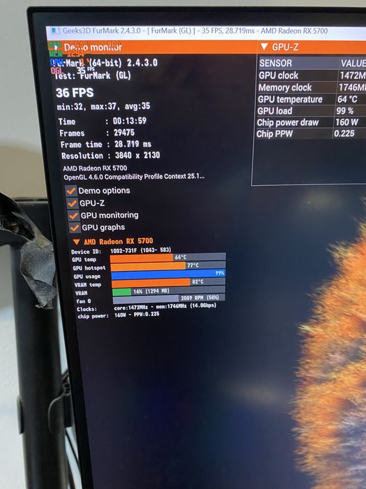 Видеокарта ASUS DUAL RX 5700 8GB EVO OC | Идеальное состояние | Пломба