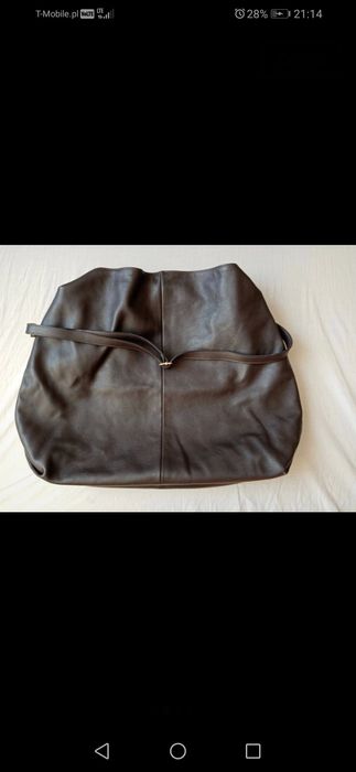 Torebka skórzana brazowa