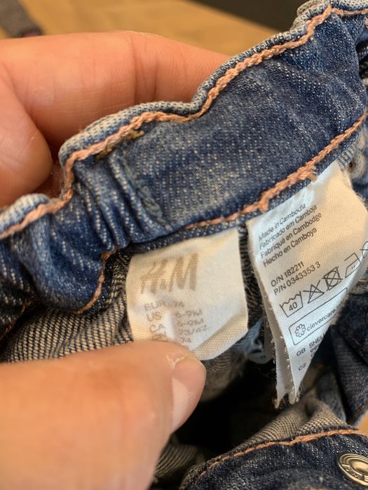 Spodnie Jeans z gumką dla dziewczynki H&M rozmiar 74