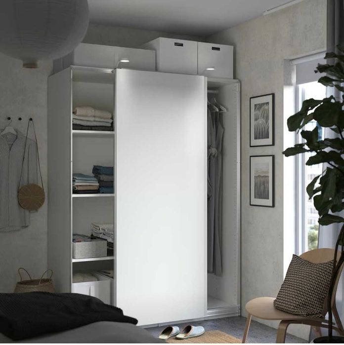 Roupeiro, branco, 150x66x201 cm