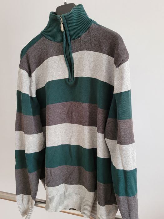 M 48  Bexleys Edition sweter męski ze stójką sweter z suwakiem pod szy