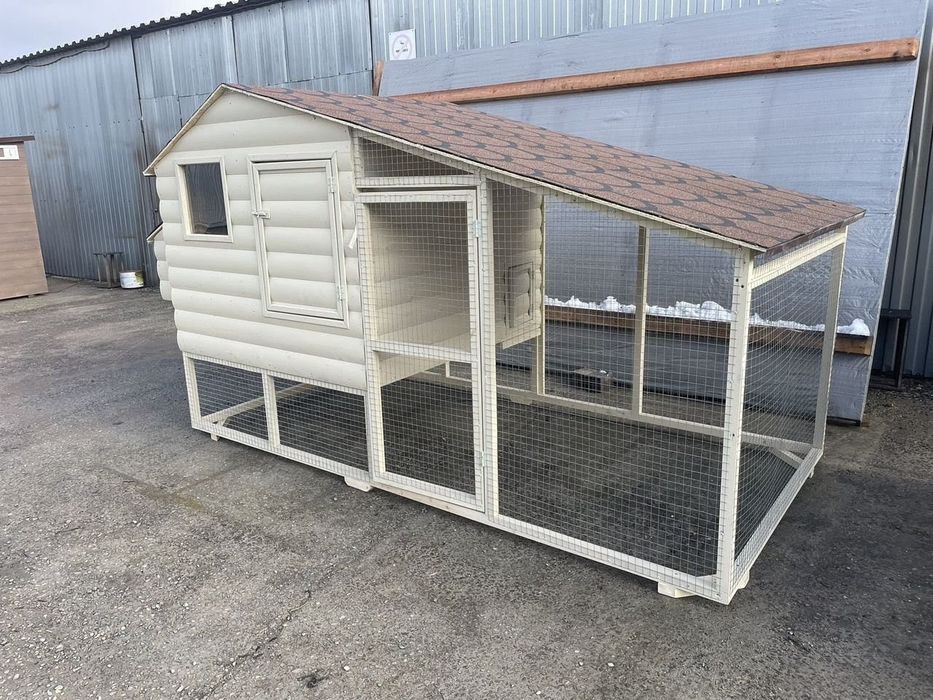 Курятник утеплённый с выгулом + опции 3.00/1.50