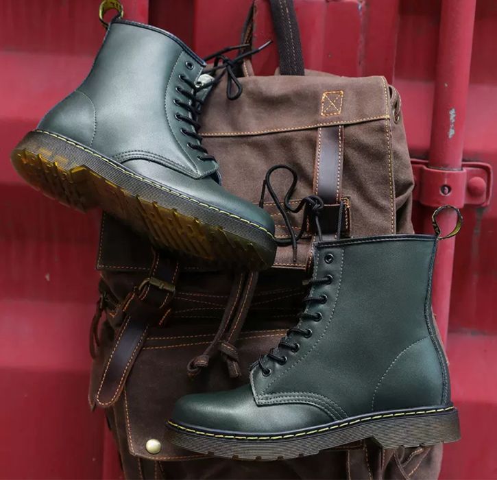 Glany botki zielone martensy timberki Boots kozaczki