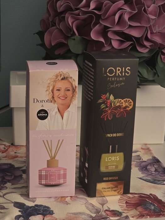 Zestaw 2 zapachów do domu (dyfuzory z patyczkami) – Loris i Aroma Home