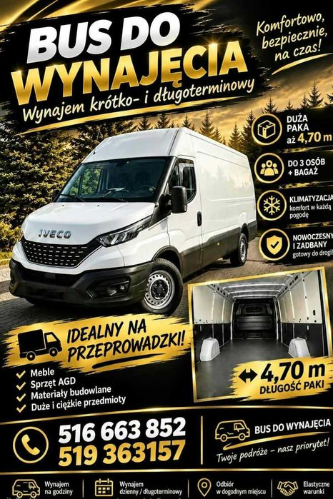 Wynajem busa dostawczego