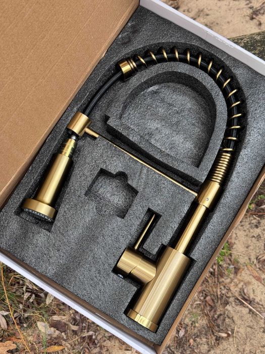 Nowa złota bateria kran do kuchni + cały pakiet montażowy GRATIS !!