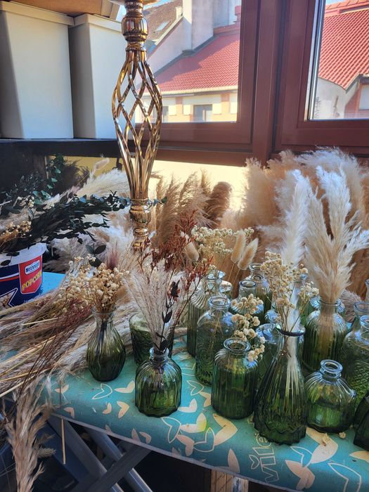 Dekoracje boho wesele ślub pampas trawy