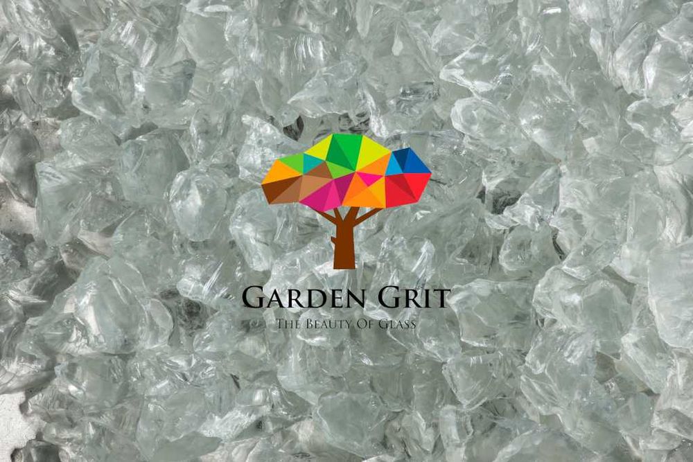 Grysy szklane bezbarwne, dekoracyjne szkło ogrodowe 5kg