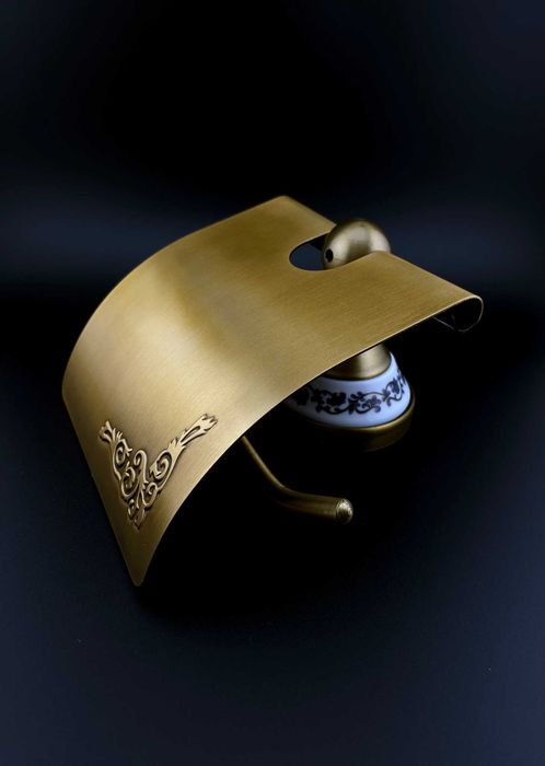 LUKSUSOWY 100% Mosiądz Uchwyt Na Papier Toaletowy - Szybki Montaż