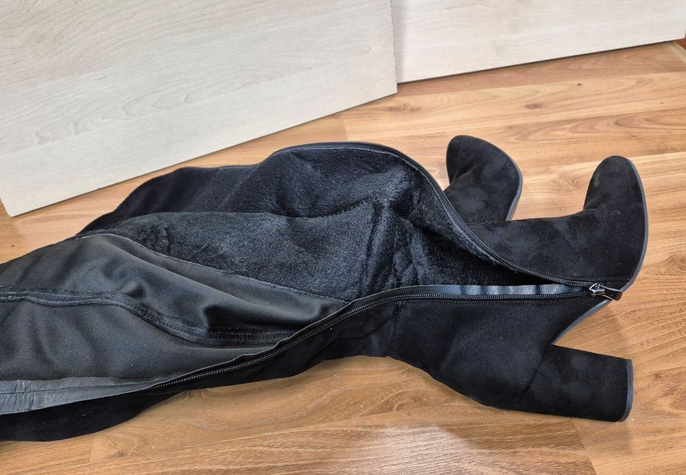 Kozaki damskie wysokie czarne r38