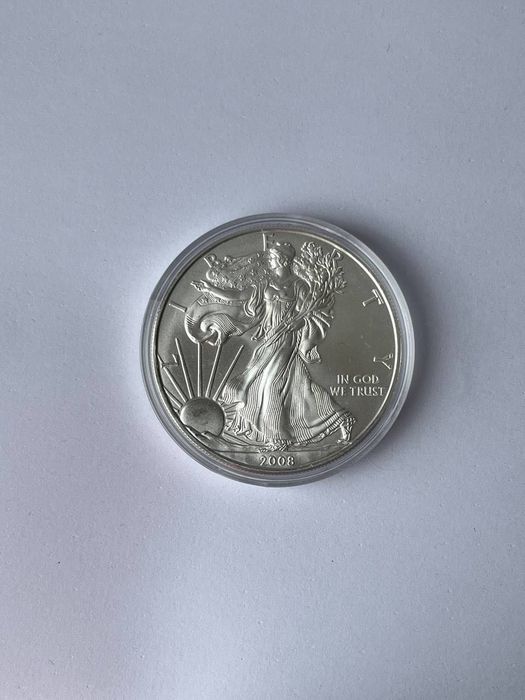 Срібна інвестиційна монета США 1 долар, Крокуюча Свобода. 2008 р.