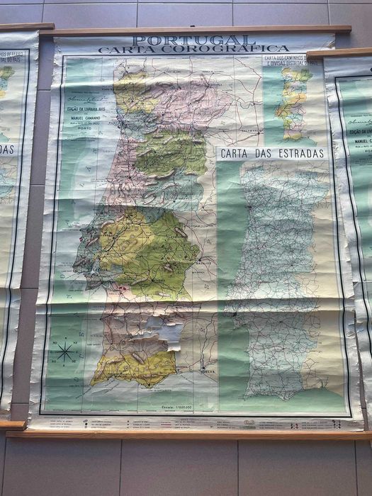 Mapas escolares antigos - Portugal
