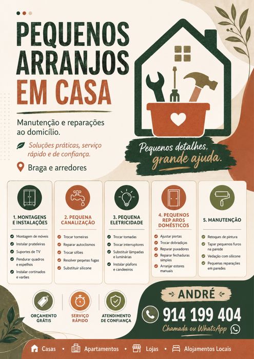 Pequenos arranjos em casa – Braga e arredores