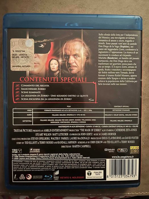 A Máscara de Zorro [The Mask of Zorro] - Antonio Banderas - Bluray
