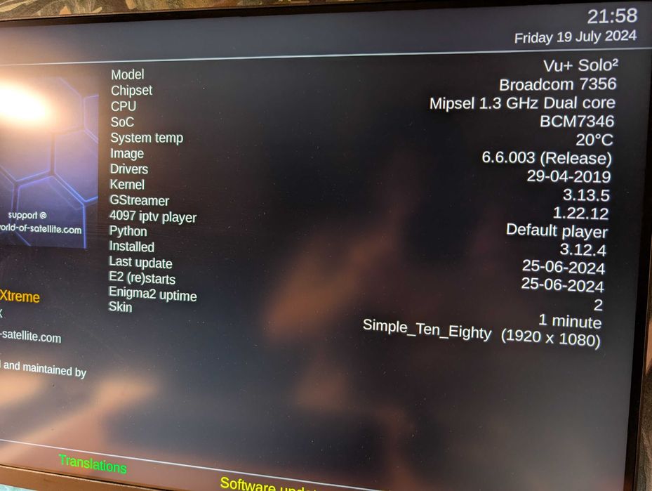 Dekoder satelitarny Enigma2 Meelo+ SE (klon Vu+ Solo 2)