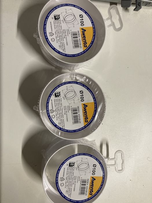 Łącznik do rur pcv fi 100 3 sztuki nowe