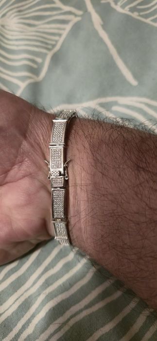 Pulseira de prata esterlina Iced  Out CZ. RESERVADO!!!!!