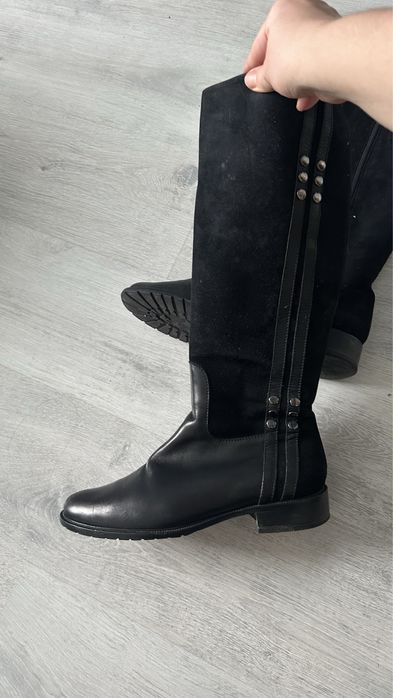 Чоботи шкіряні високі