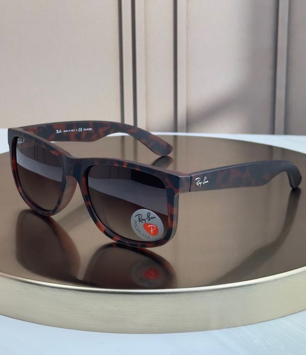 Сонцезахисні окуляри Ray-Ban Justin RB4165 гавана коричнева лінза поляризовані унісекс