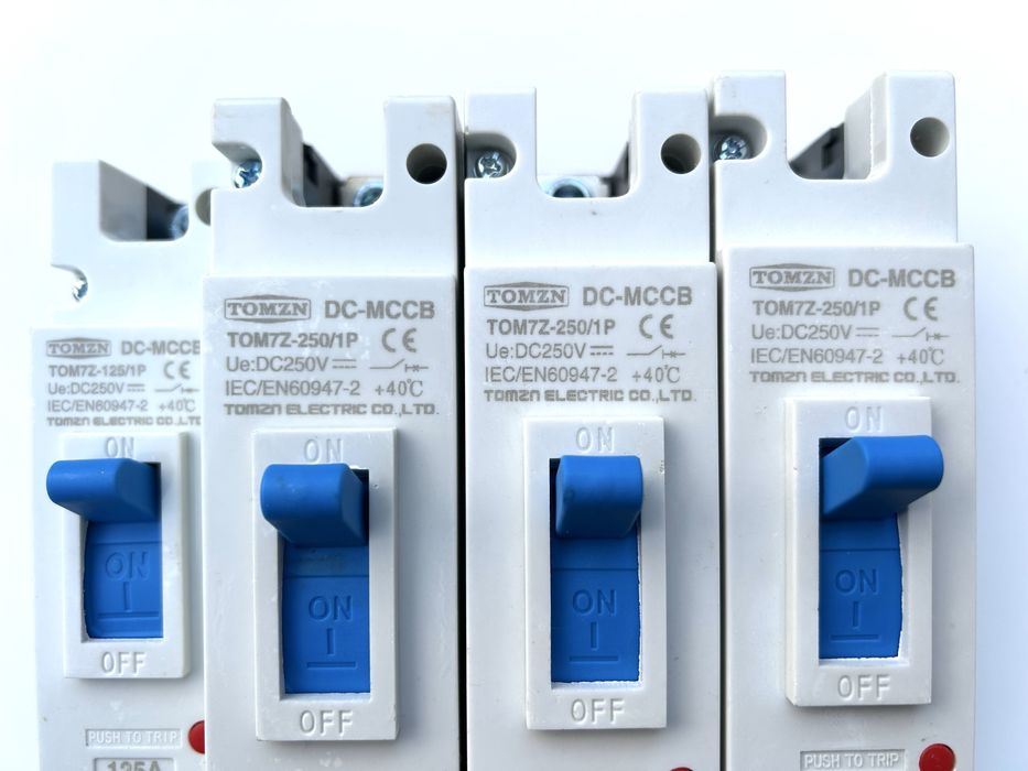 Автоматический выключатель Tomzn TOM7Z 125/160/200/250A DC PV 1P