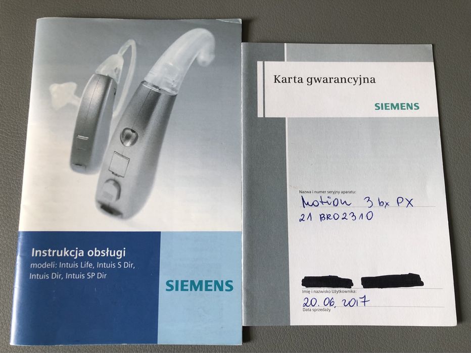Aparat słuchowy Siemens Motion 3bx PX