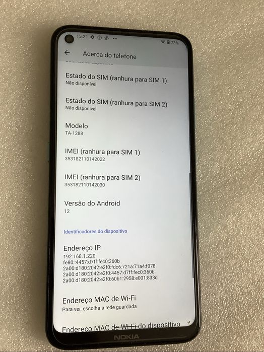Smartphone Nokia 3.4 TA-1288  64GB