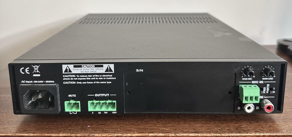 Amplificador Audac COM108 80w 70/100v