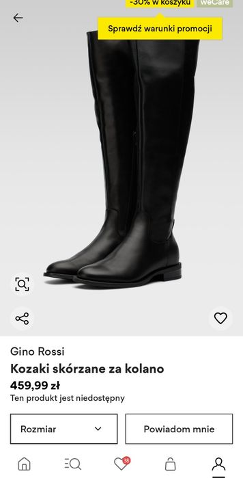 Kozaki oficerki za kolano Gino Rossi rozm. 37