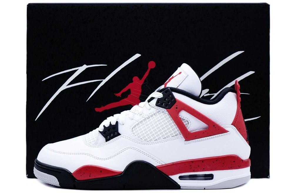 Nike AIR JORDAN 4 Red Cement – Buty | DH6927–161